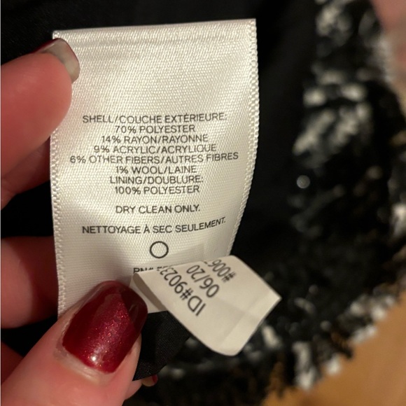 Express Tweed Women’s Blazer- black and white - Picture 5 of 6